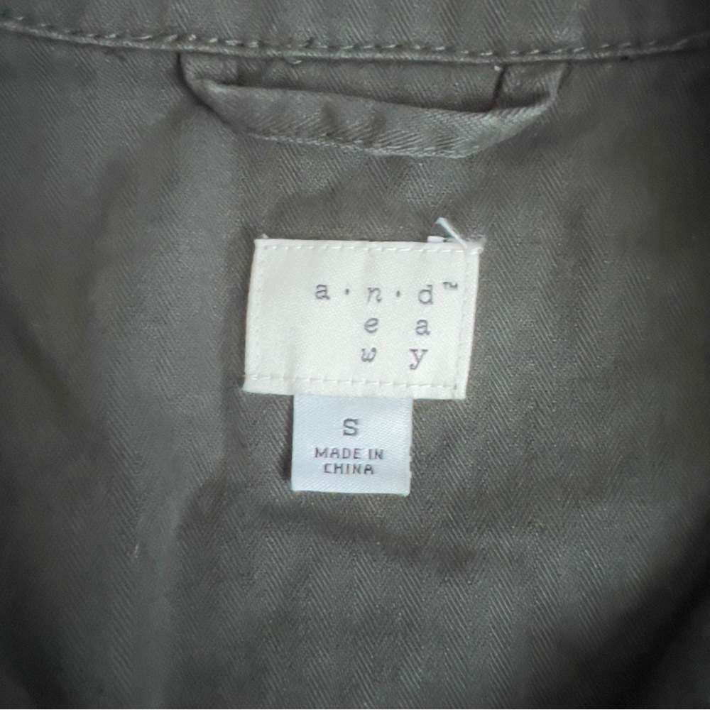 A New Day Green Cropped Button Down Cotton Jacket - SZ: Small - Picture 5 of 6